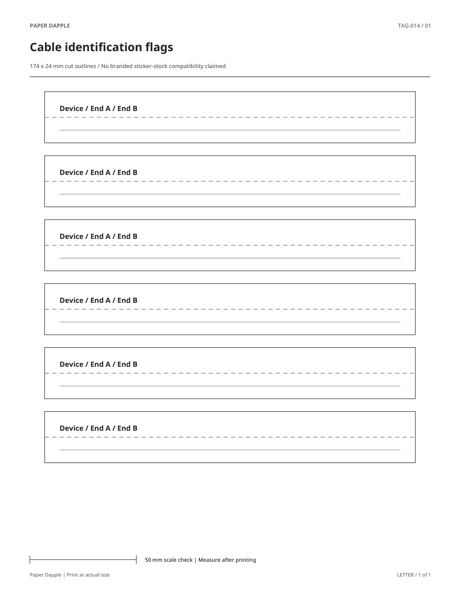 Preview of Cable identification flags