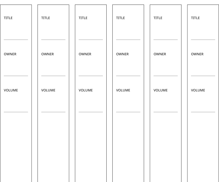 Preview of Notebook spine labels
