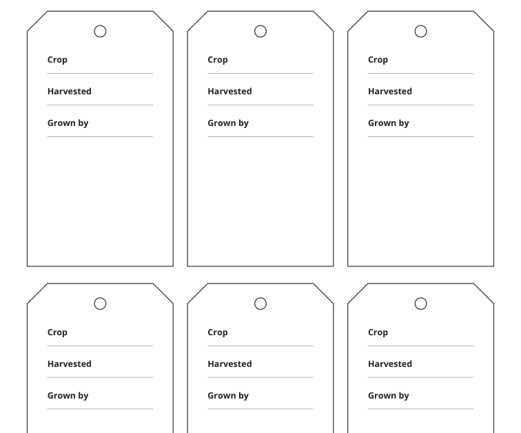 Preview of Garden harvest tags