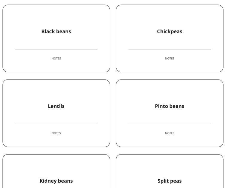 Preview of Dried bean jar labels