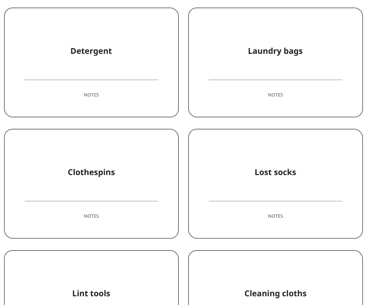 Preview of Laundry room container labels