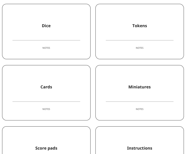 Preview of Board-game component labels
