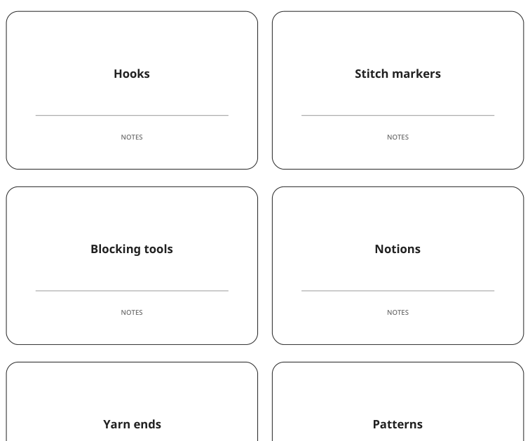 Preview of Crochet supply labels