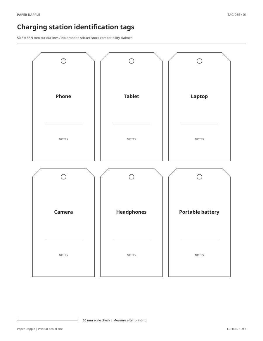 Preview of Charging station identification tags