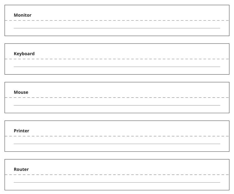 Preview of Computer cable identification flags