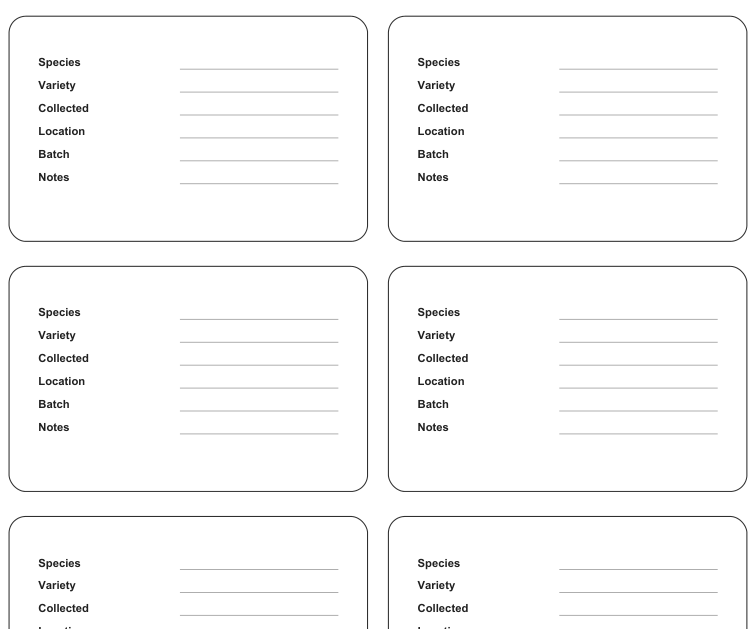 Preview of Seed-saving envelope labels