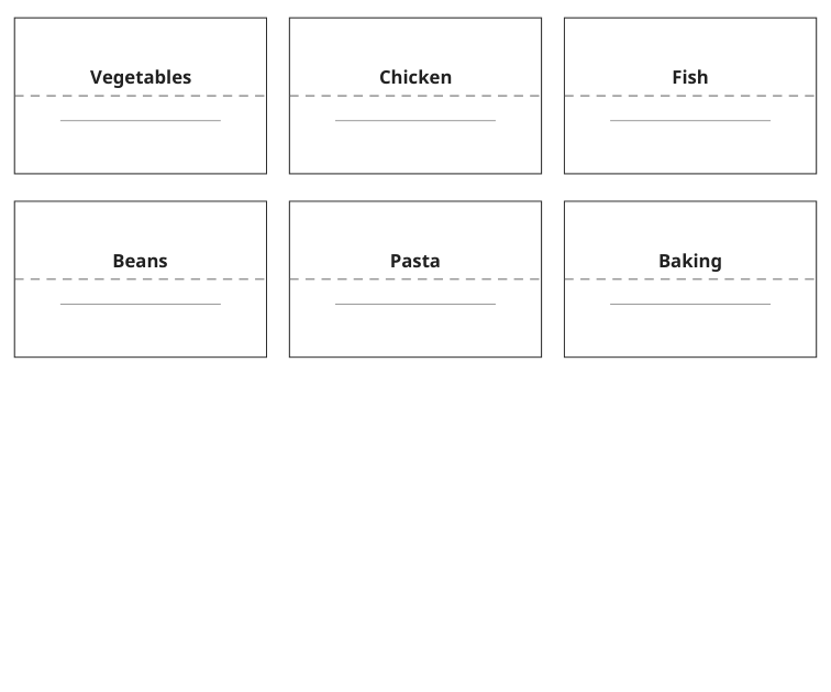 Preview of Recipe ingredient divider tabs