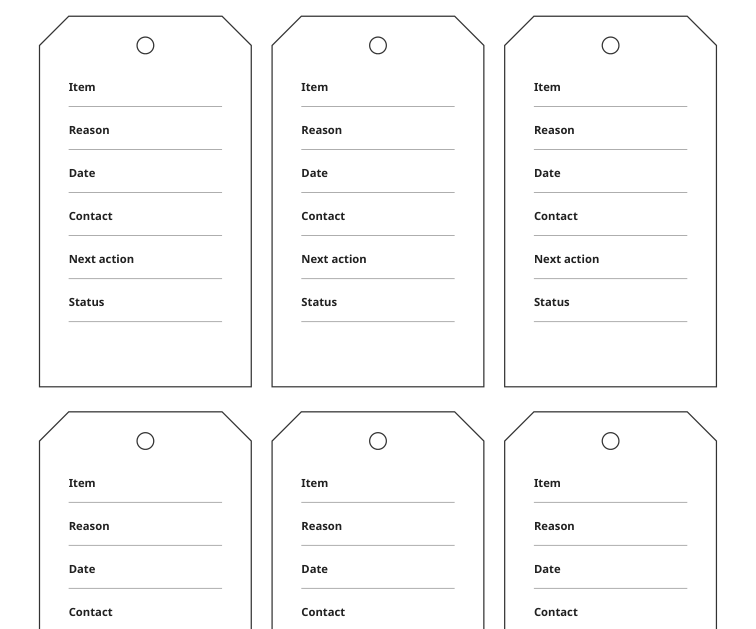 Preview of Return and repair tracking tags