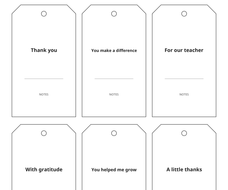 Preview of Teacher appreciation gift tags