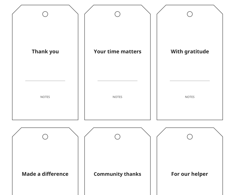 Preview of Volunteer appreciation tags
