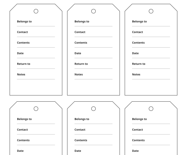 Preview of Reusable container return tags