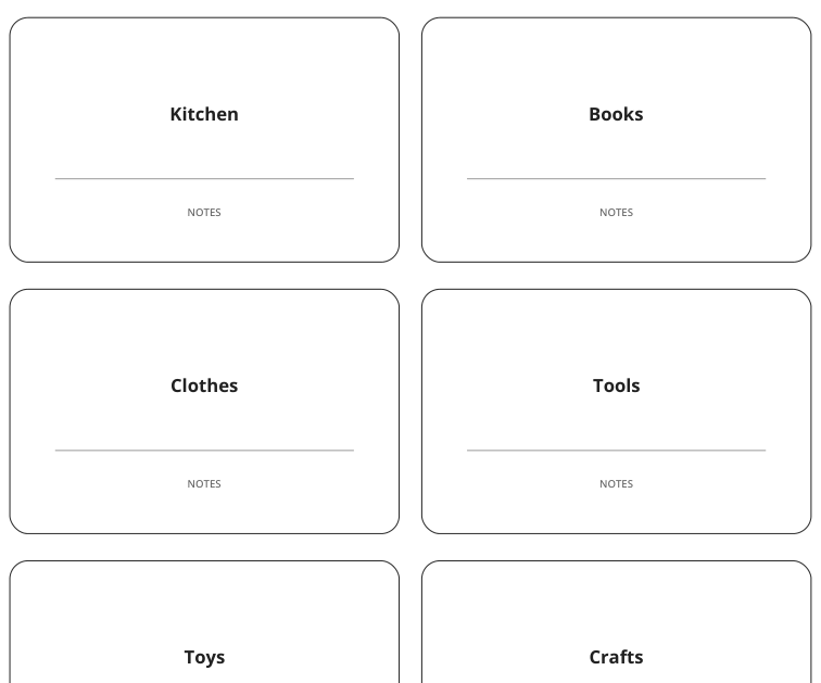 Preview of Garage-sale grouping labels