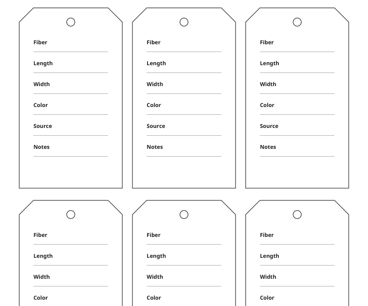 Preview of Fabric remnant identification tags