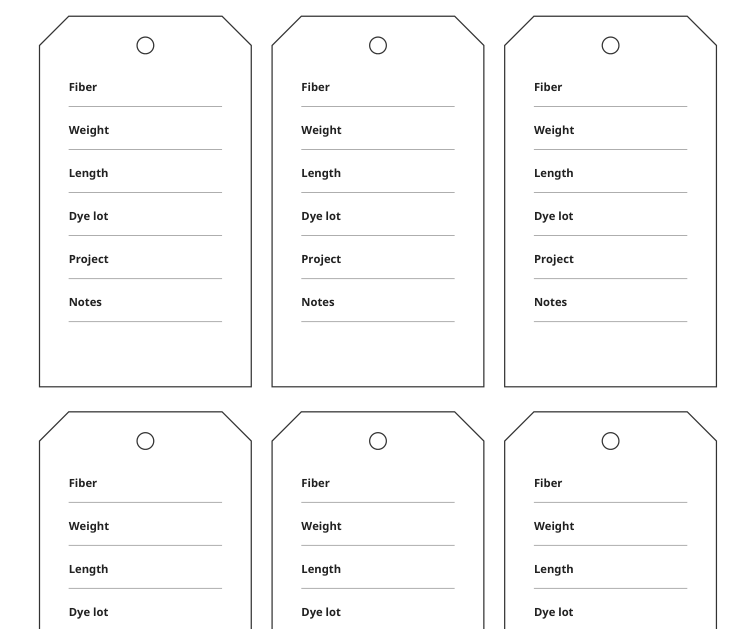 Preview of Yarn remnant identification tags