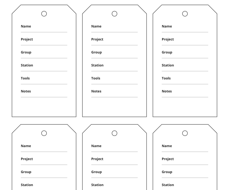Preview of Craft workshop participant tags