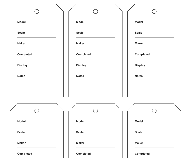 Preview of Miniature model collection tags
