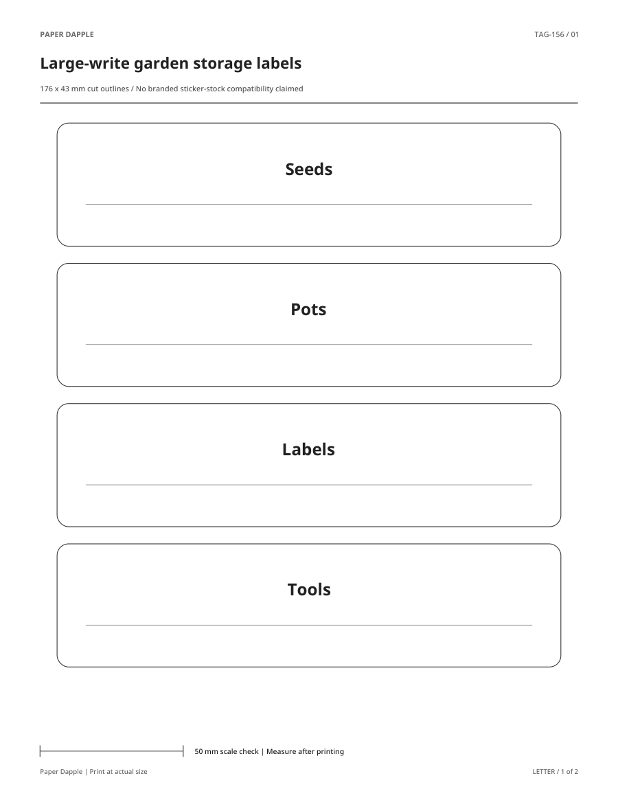 Preview of Large-write garden storage labels