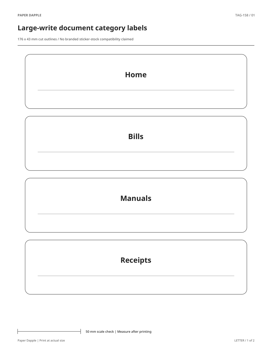 Preview of Large-write document category labels