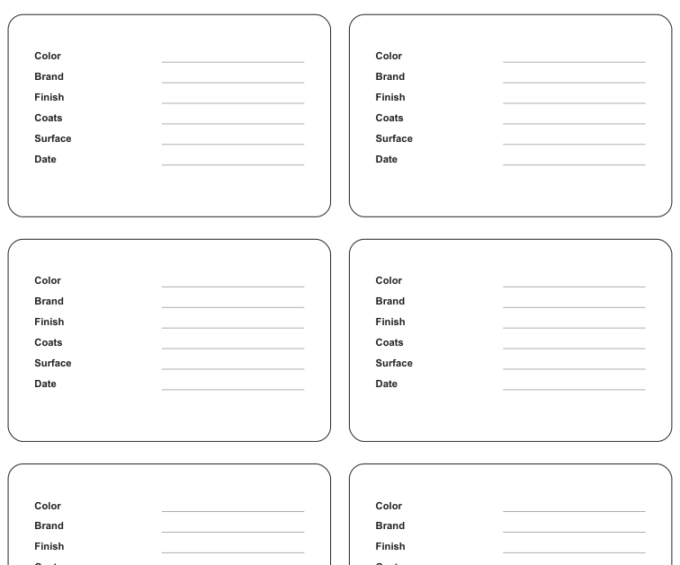 Preview of Paint test panel labels