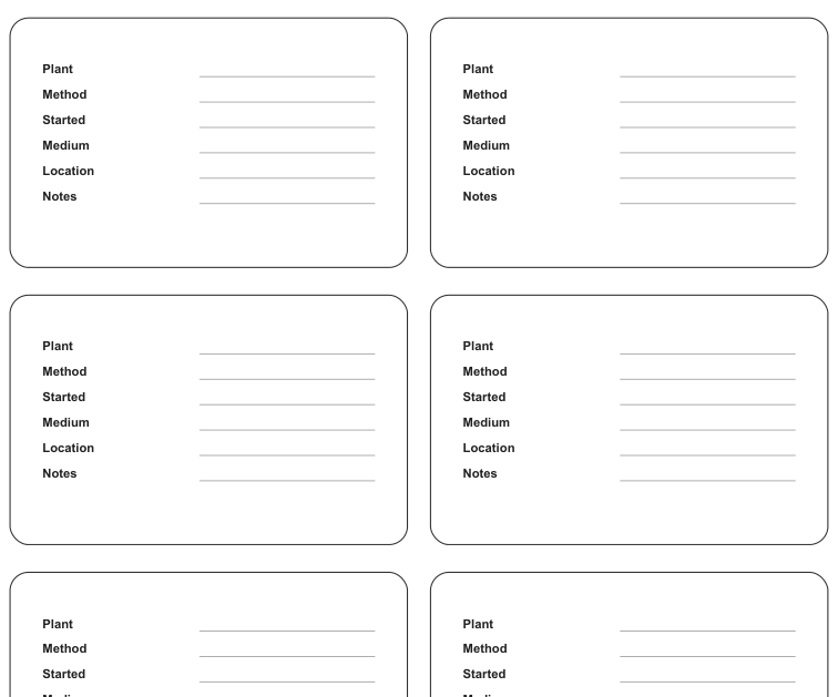 Preview of Plant propagation batch labels