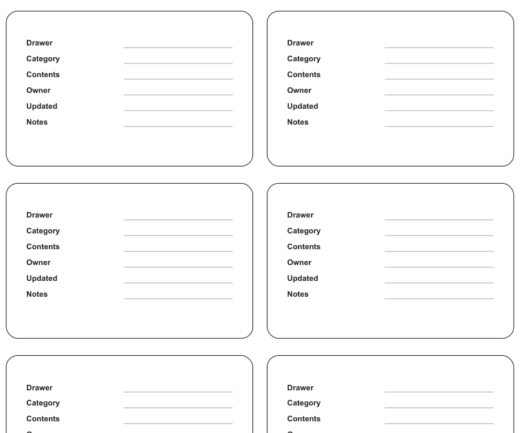 Preview of Drawer-front modular label inserts