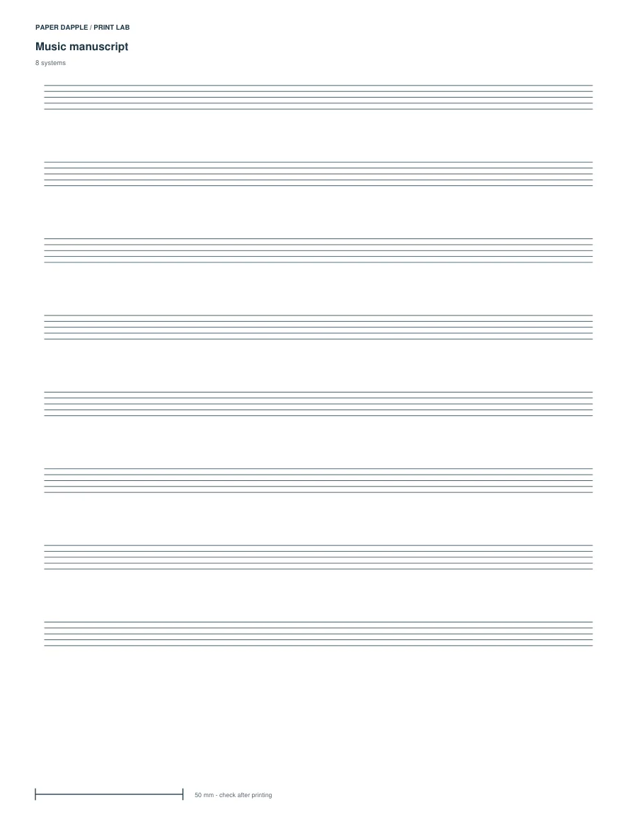 Actual generated Make music manuscript paper example
